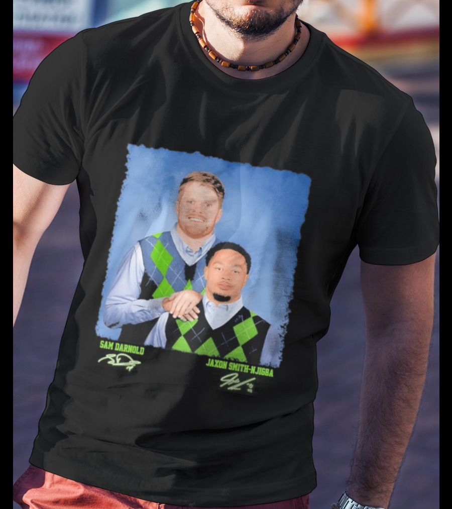 Darnold Smith Step Bros Style Football Duo Signatures T-Shirt