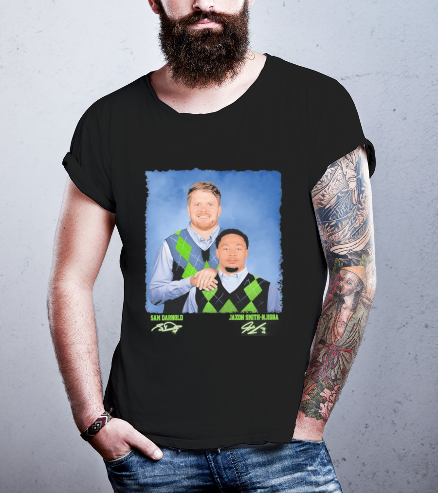 Darnold Smith Step Bros Style Football Duo Signatures T-Shirt