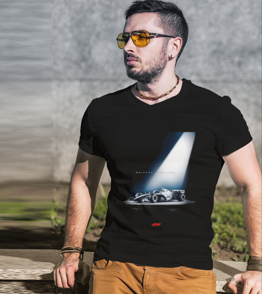 Welcome Cadillac F1 Team Formula 1 Racing Car Spotlight T-Shirt