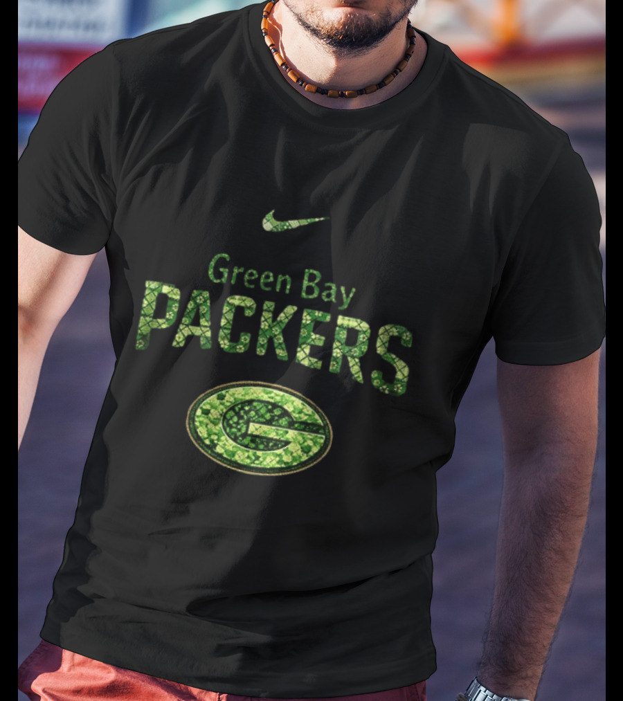 Green Bay Packers Snoopy Who Needs Luck Nike Collaboration T-Shirt