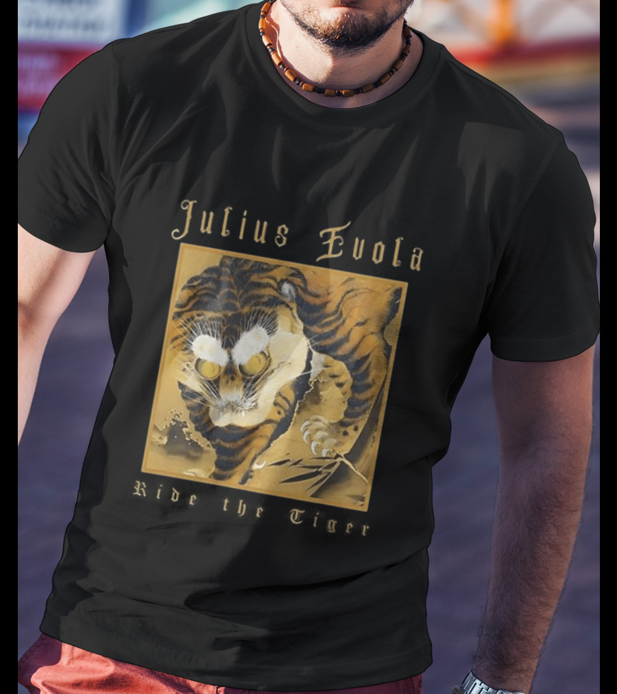 Julius Evola Ride The Tigers Fierce Golden Tiger T-Shirt