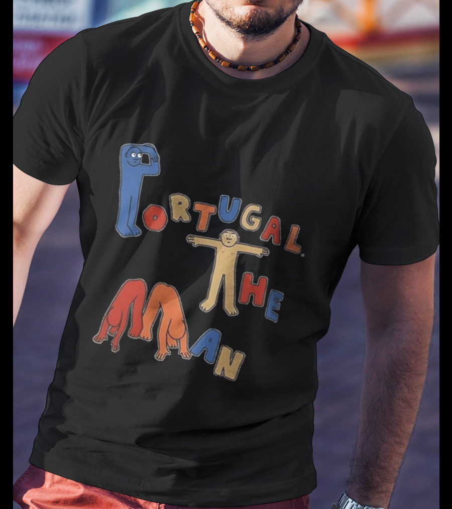 Portugal The Man Colorful Figures Playful Lettering T-Shirt