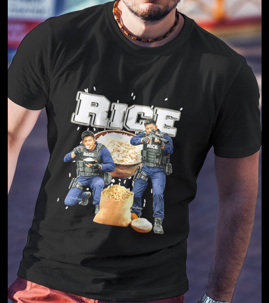 Rice Ice Police Tactical Humor T-Shirt