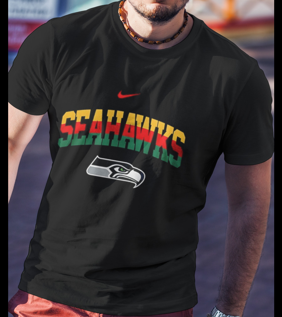 Seattle Seahawks Black History 100th Anniversary Nike Seahawks T-Shirt