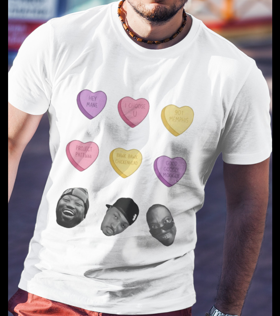 Hey Mane I Choose U 901 Memphis Project Patta Bawk Bawk Chickenhead Good Googly Moogly T-Shirt