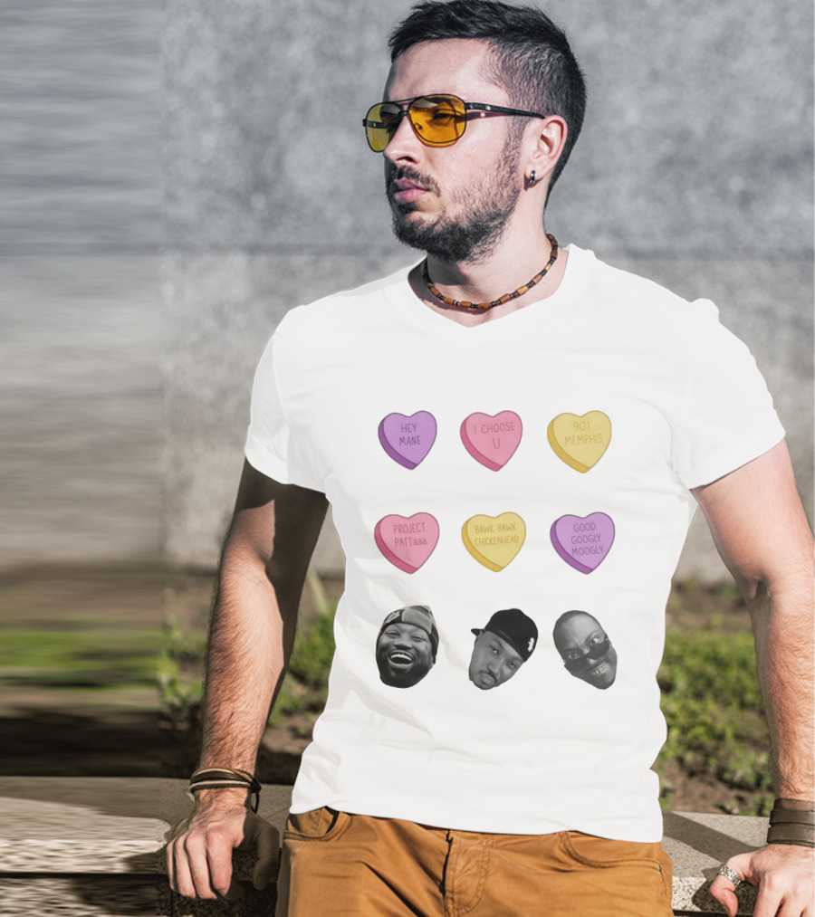 Hey Mane I Choose U 901 Memphis Project Patta Bawk Bawk Chickenhead Good Googly Moogly T-Shirt