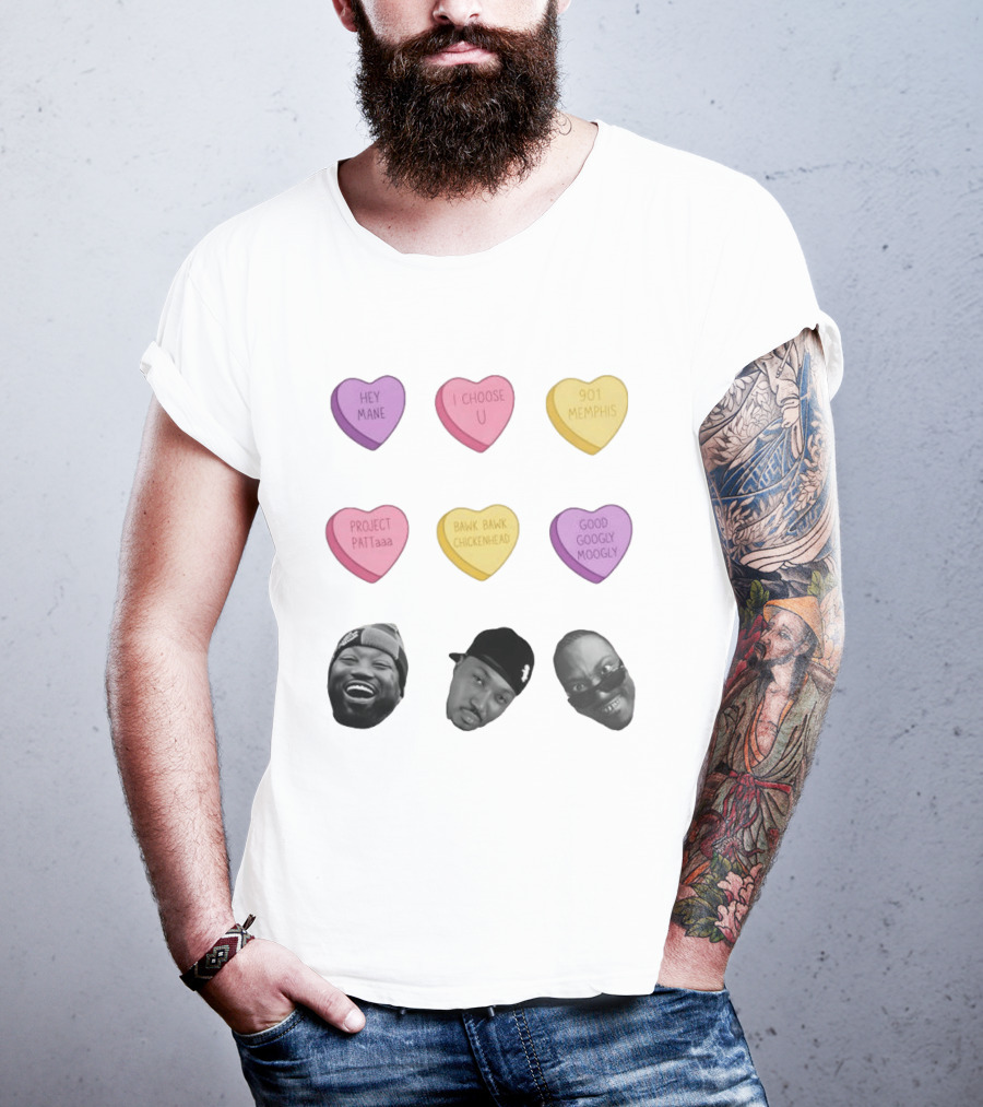 Hey Mane I Choose U 901 Memphis Project Patta Bawk Bawk Chickenhead Good Googly Moogly T-Shirt