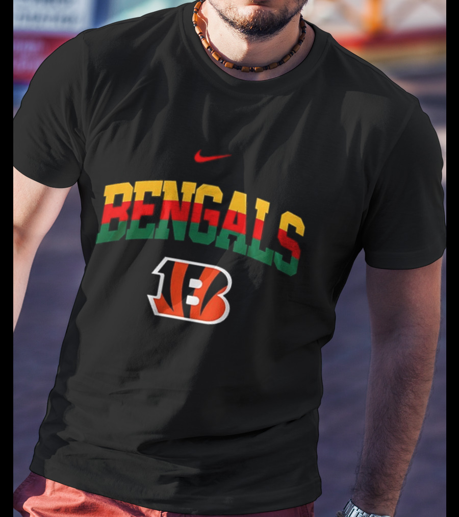 Cincinnati Bengals Black History 100th Anniversary Nike Bengals B T-Shirt