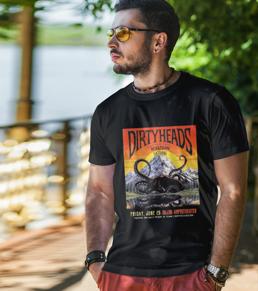 Dirty Heads Live June 26 2026 Dillon Amphitheater Colorado Featuring RDGLDGRN Satsang T-Shirt