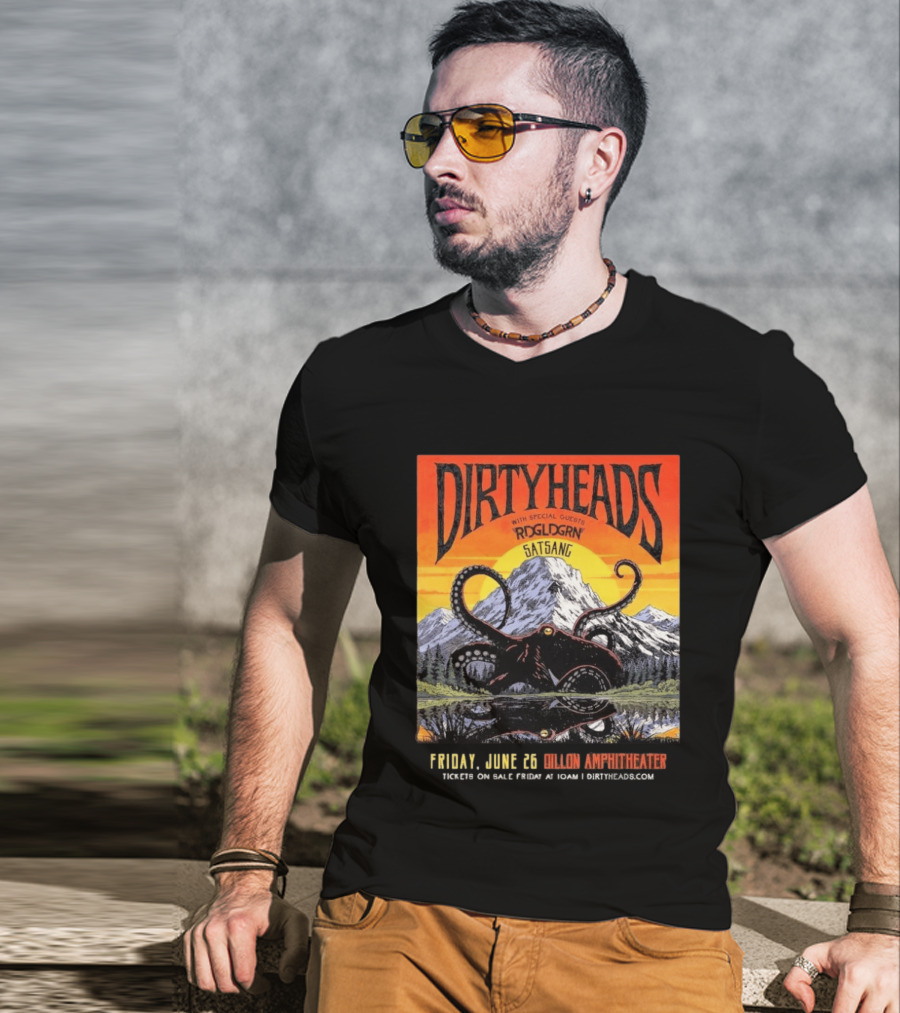Dirty Heads Live June 26 2026 Dillon Amphitheater Colorado Featuring RDGLDGRN Satsang T-Shirt