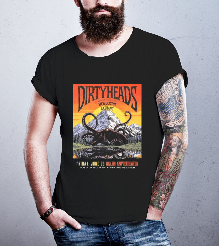 Dirty Heads Live June 26 2026 Dillon Amphitheater Colorado Featuring RDGLDGRN Satsang T-Shirt