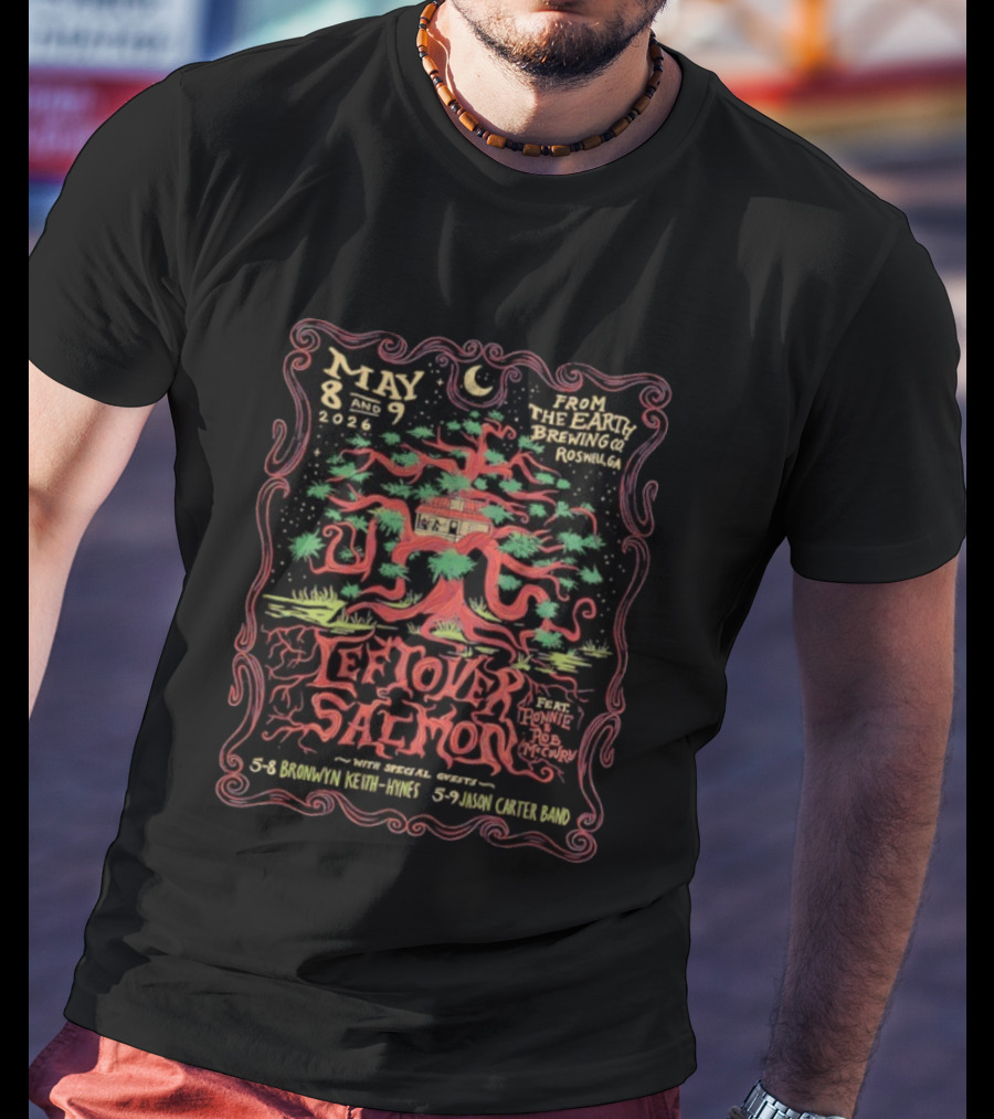 Leftover Salmon From The Earth Brewing Co Roswell GA May 8 9 2026 Featuring Ronnie McCoury And Jason Carter Band T-Shirt