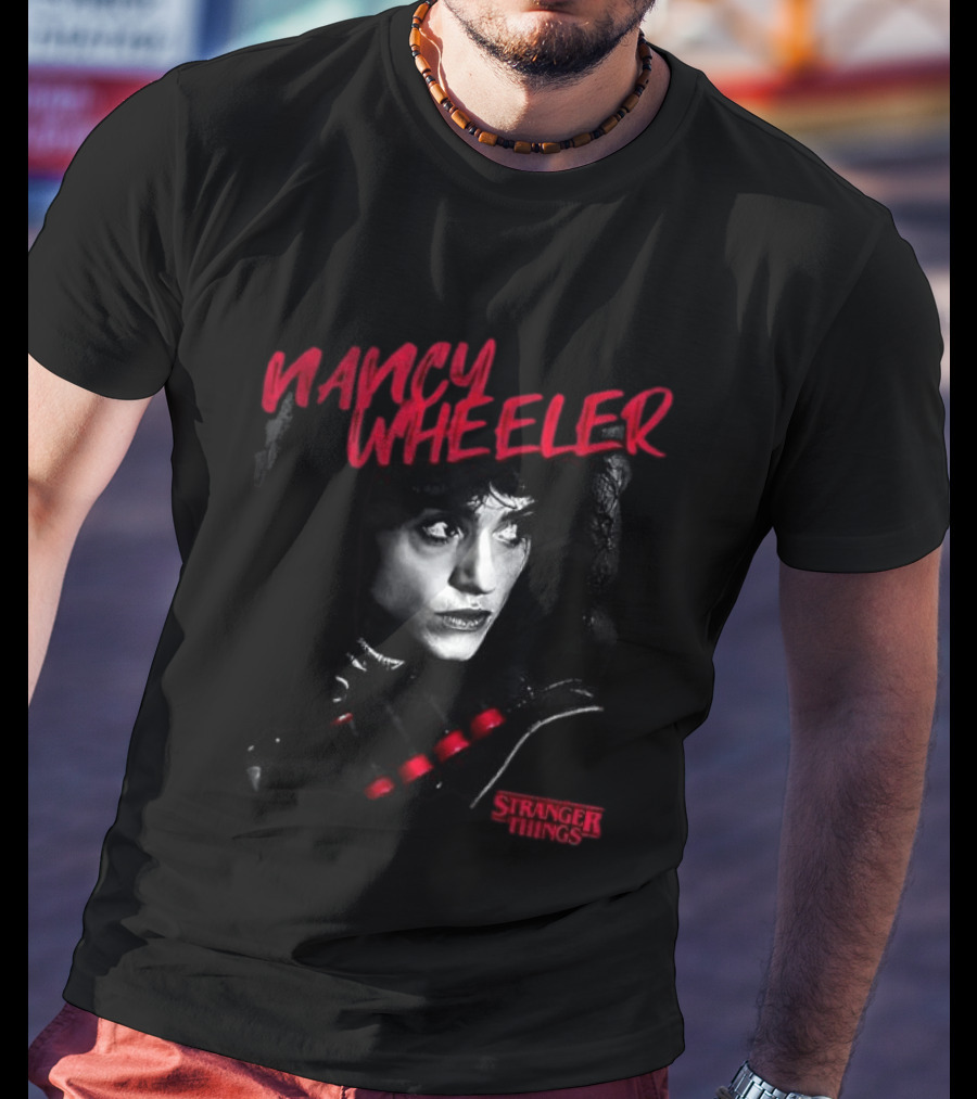 Nancy Wheeler Stranger Things Black And White T-Shirt