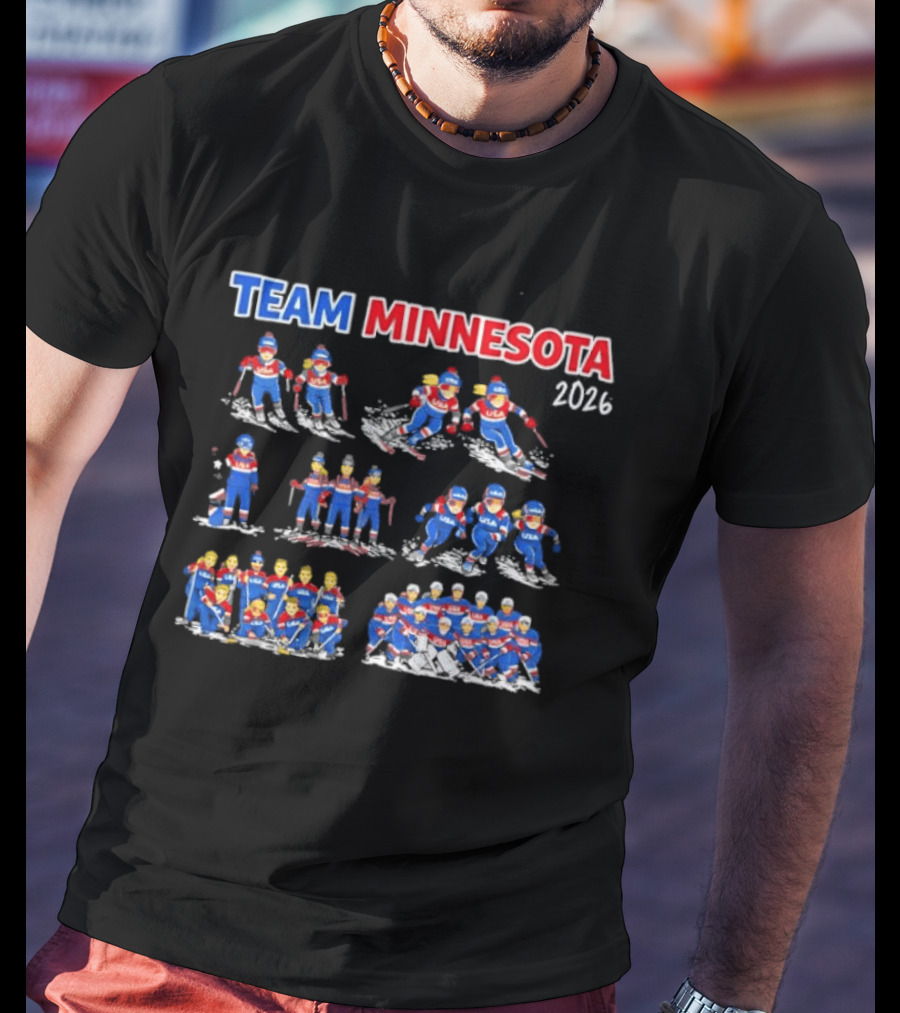 Team Minnesota 2026 Ice Hockey Players And Teams T-Shirt