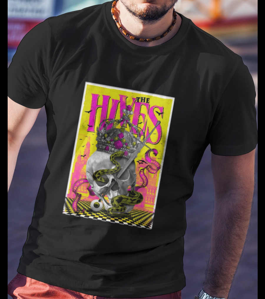 The Hives Teatro Metropolitán Mexico Feb 11 2026 Skull Crown Snake T-Shirt