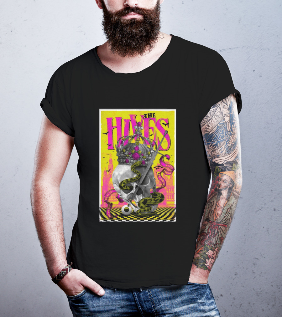 The Hives Teatro Metropolitán Mexico Feb 11 2026 Skull Crown Snake T-Shirt