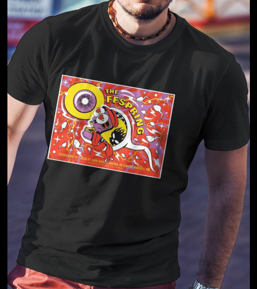 The Offspring February 11 2026 Van Andel Arena Grand Rapids MI Bold Psychedelic T-Shirt