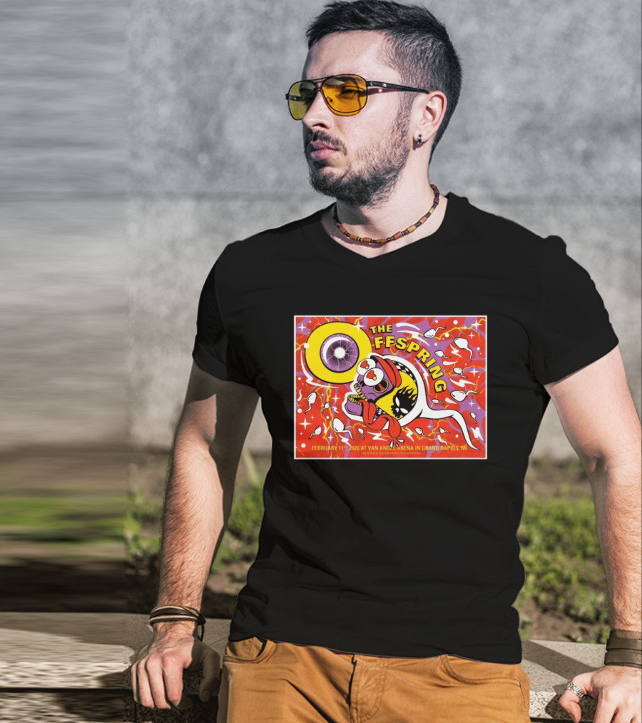 The Offspring February 11 2026 Van Andel Arena Grand Rapids MI Bold Psychedelic T-Shirt