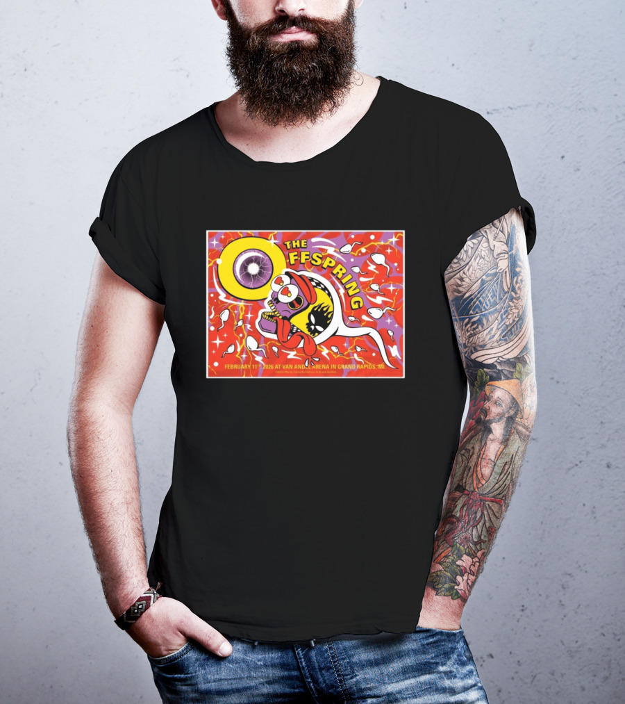 The Offspring February 11 2026 Van Andel Arena Grand Rapids MI Bold Psychedelic T-Shirt
