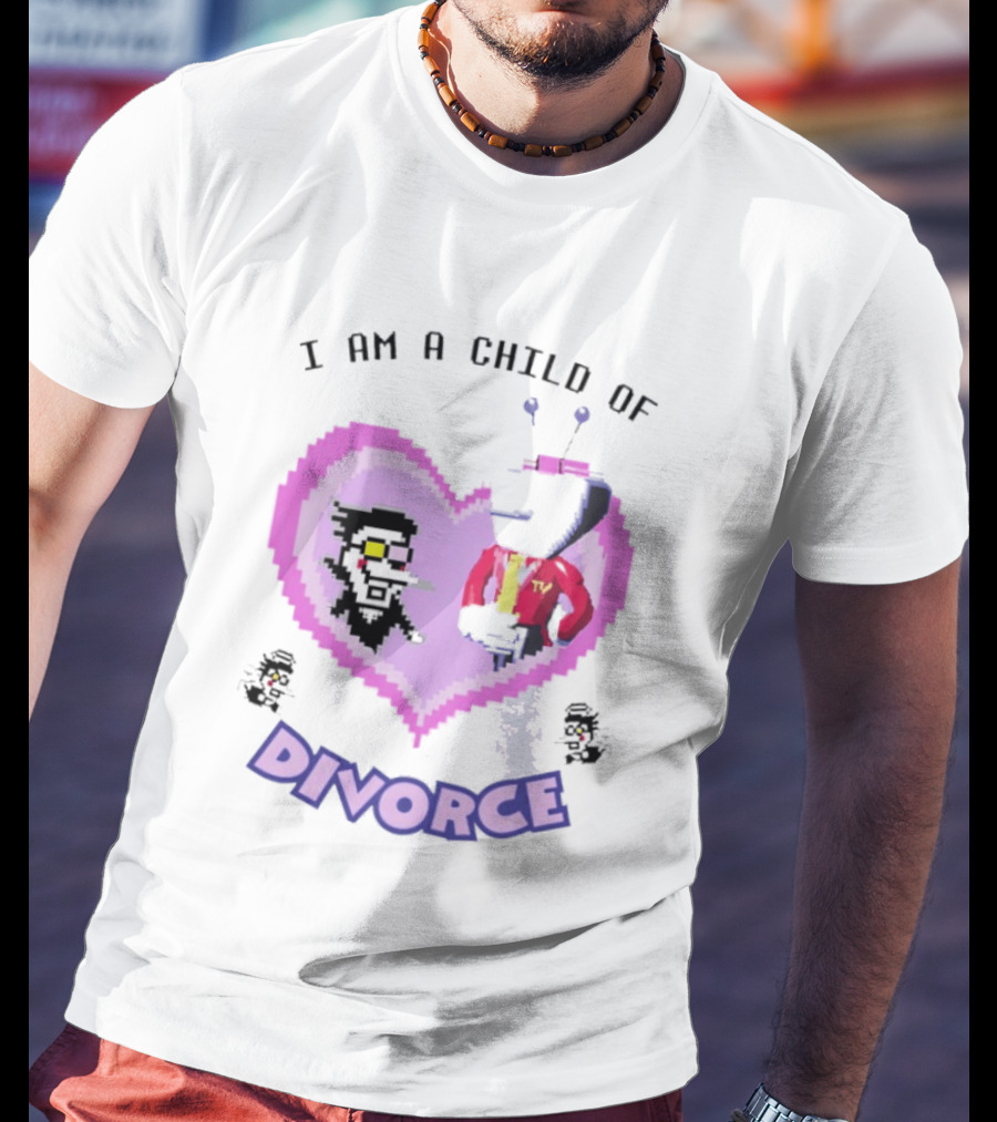 I Am A Child Of Divorce Heart Spamton Tenna Pixel T-Shirt