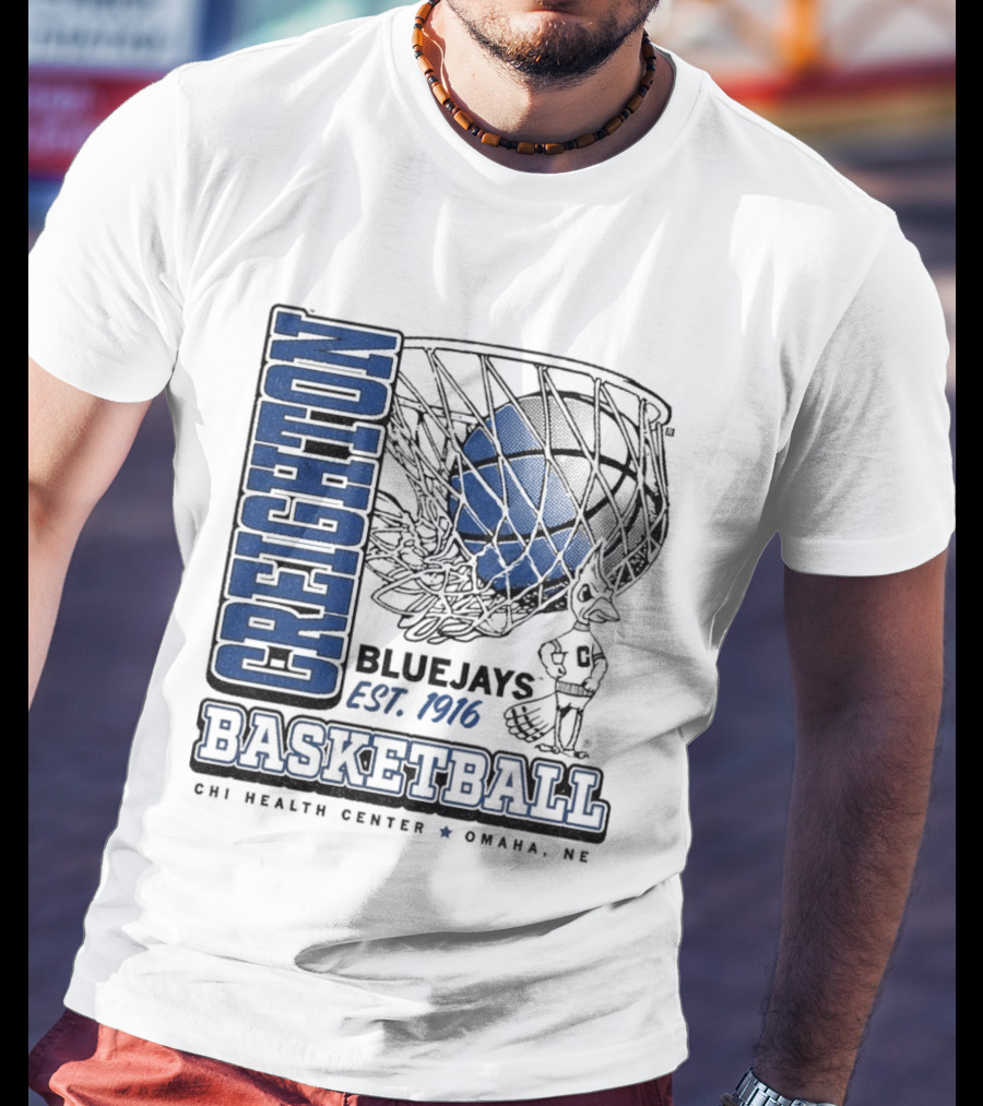 Creighton Bluejays Basketball Est. 1916 CHI Health Center Omaha NE T-Shirt