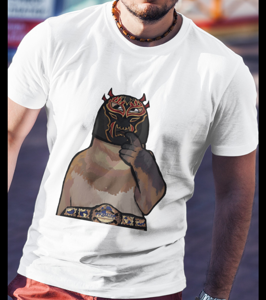 PrawTel Wrestling Champion Luchador Masked Monkey T-Shirt