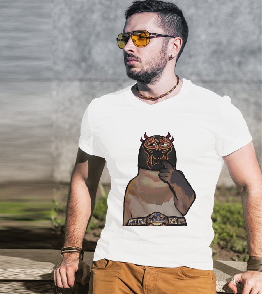 PrawTel Wrestling Champion Luchador Masked Monkey T-Shirt