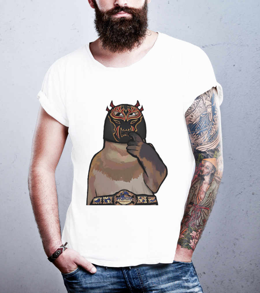 PrawTel Wrestling Champion Luchador Masked Monkey T-Shirt