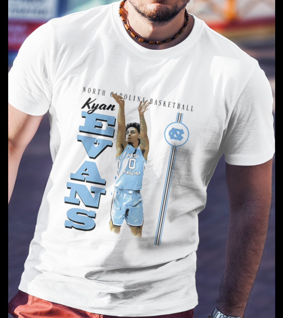 Kyan Evans North Carolina Basketball Tar Heels Team Spirit T-Shirt