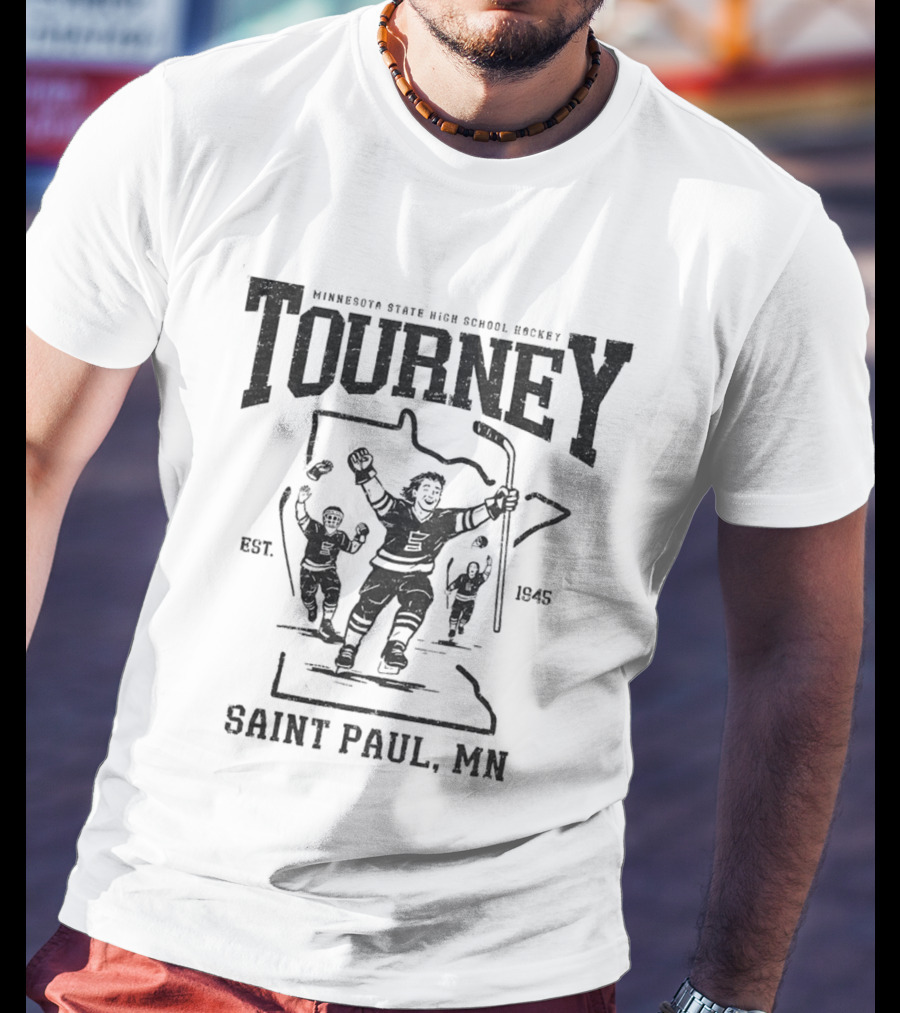 Minnesota State High School Hockey Tourney Saint Paul Est. 1945 T-Shirt