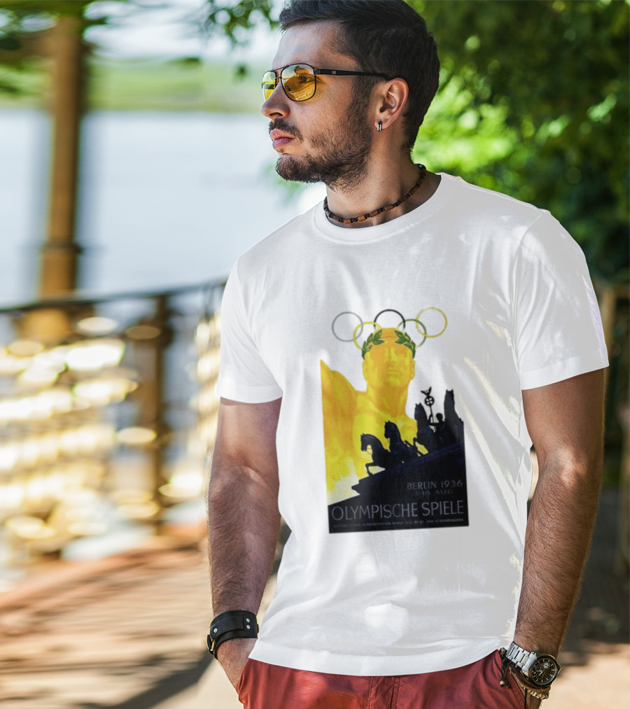 Berlin 1936 1 16 Aug Olympische Spiele Olympische Ringe Quadriga T-Shirt