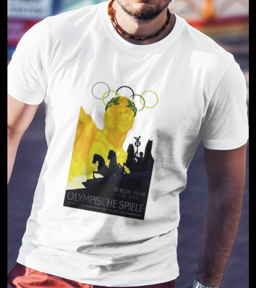 Berlin 1936 1 16 Aug Olympische Spiele Olympische Ringe Quadriga T-Shirt