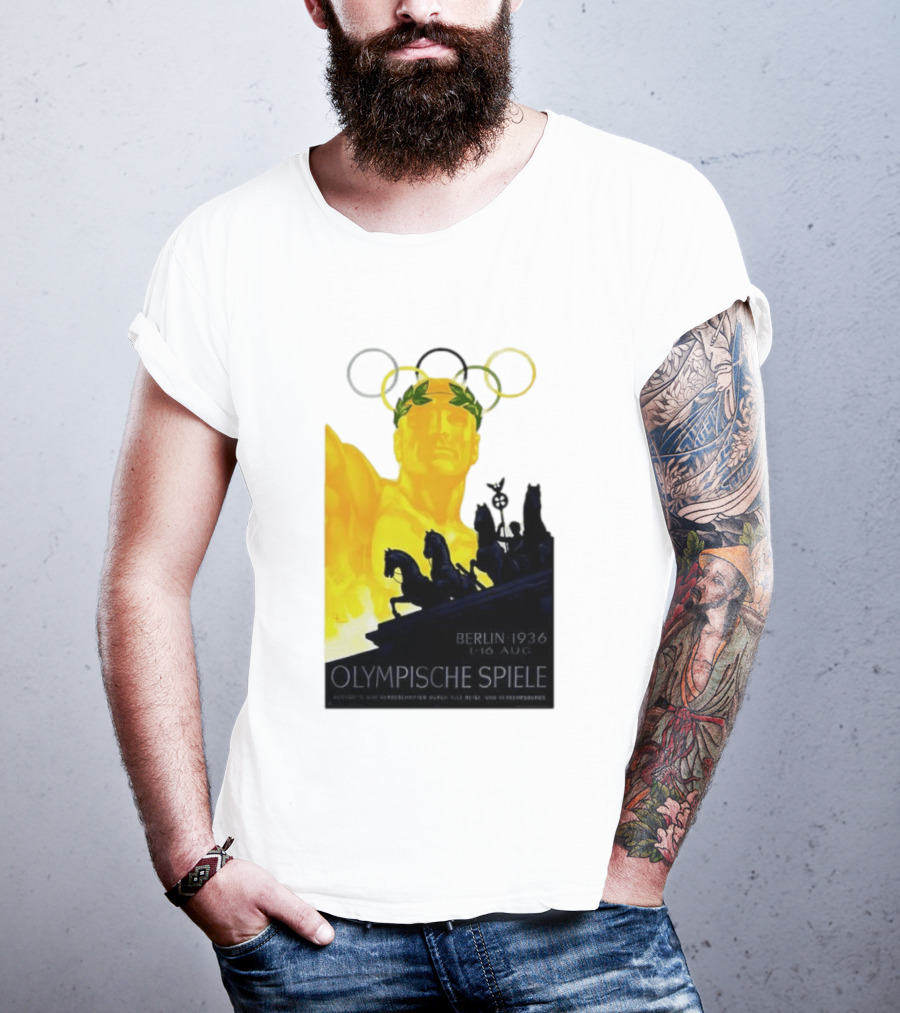 Berlin 1936 1 16 Aug Olympische Spiele Olympische Ringe Quadriga T-Shirt