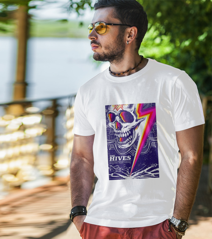The Hives Vive Claro Distrito Cultural Bogotá Skull Lightning Feb 10 2026 T-Shirt