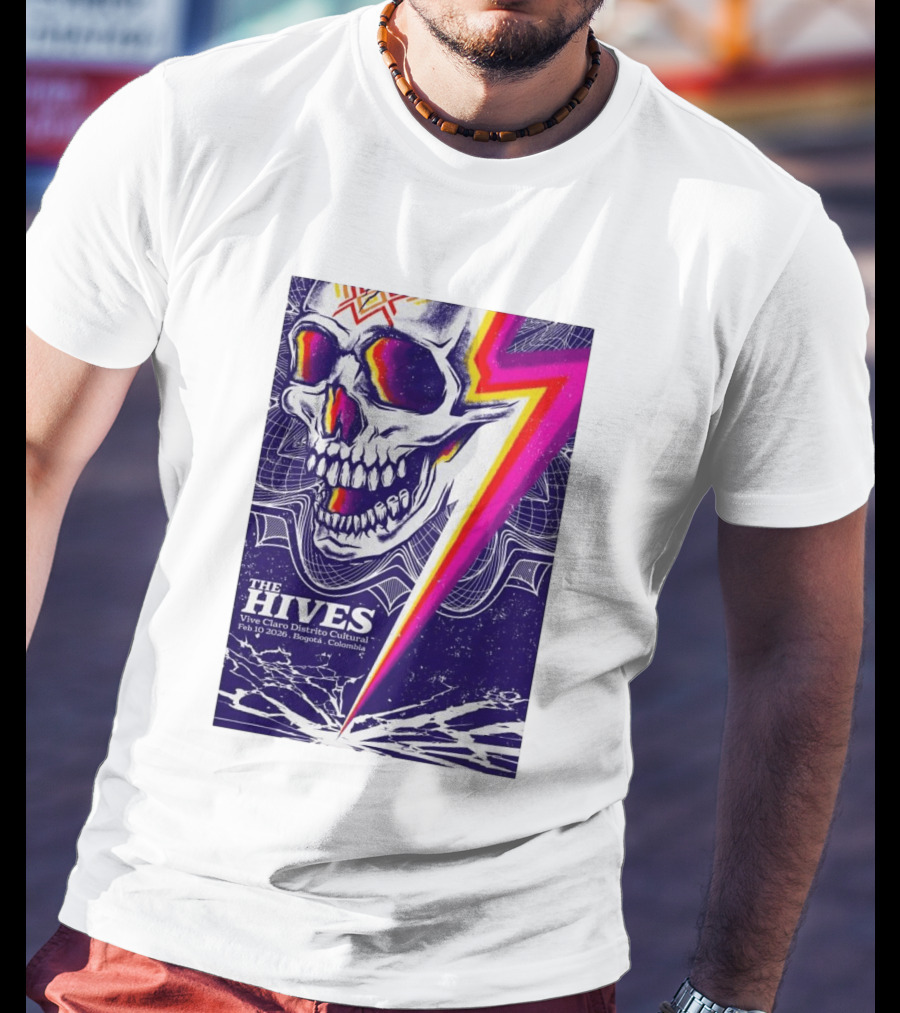 The Hives Vive Claro Distrito Cultural Bogotá Skull Lightning Feb 10 2026 T-Shirt
