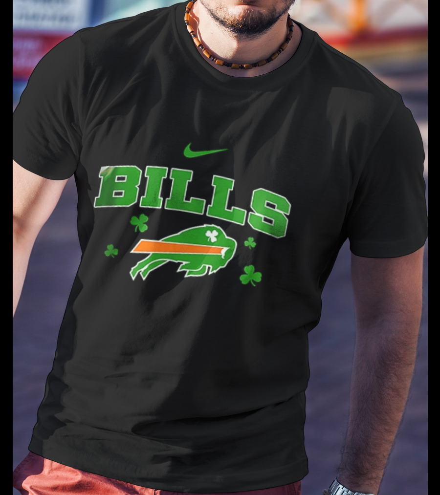 Buffalo Bills Irish Clover Green Nike St. Patrick's Day Edition T-Shirt
