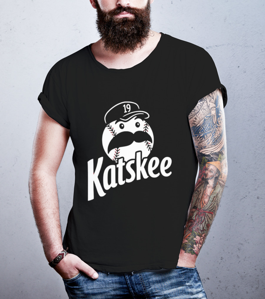Katskee 19 Baseball Mustache Character With Nebraska T-Shirt