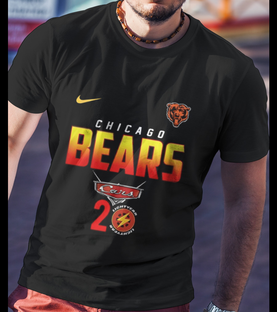 Chicago Bears Cars 20th Anniversary Nike Collaboration With Lightning T-Shirt