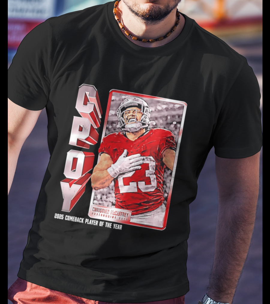 Christian Mccaffrey San Francisco 49ers CPOY 2025 Football Star T-Shirt