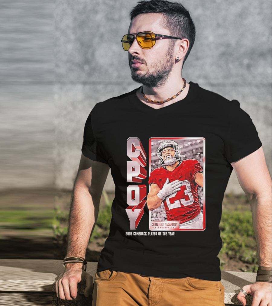 Christian Mccaffrey San Francisco 49ers CPOY 2025 Football Star T-Shirt