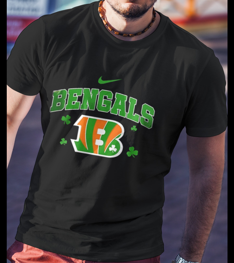 Cincinnati Bengals Irish Green Nike Shamrock T-Shirt