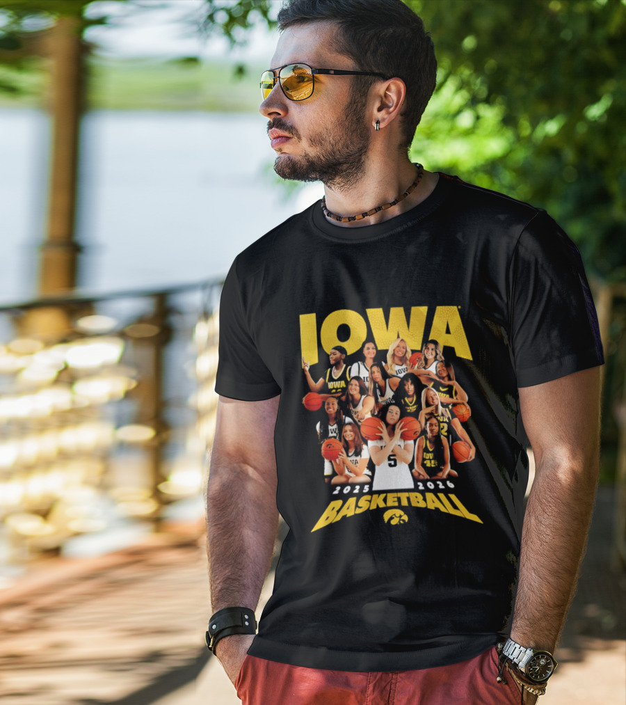 Iowa Women's Basketball Team 2025 2026 Collage T-Shirt