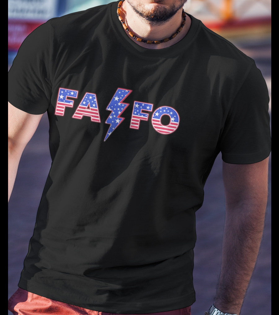 FAFO Lightning Bolt American Stars And Stripes T-Shirt