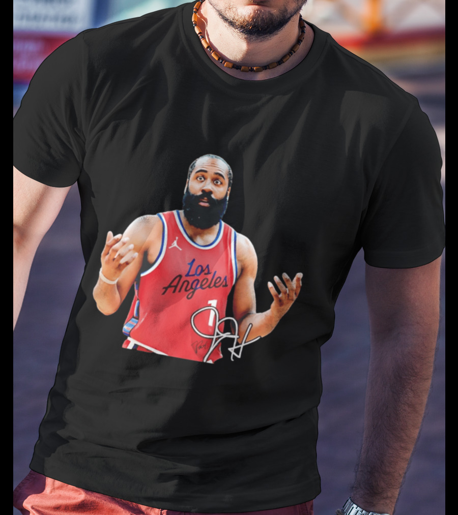James Harden Los Angeles Basketball Jersey Player Collage T-Shirt