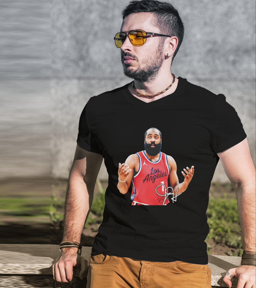 James Harden Los Angeles Basketball Jersey Player Collage T-Shirt