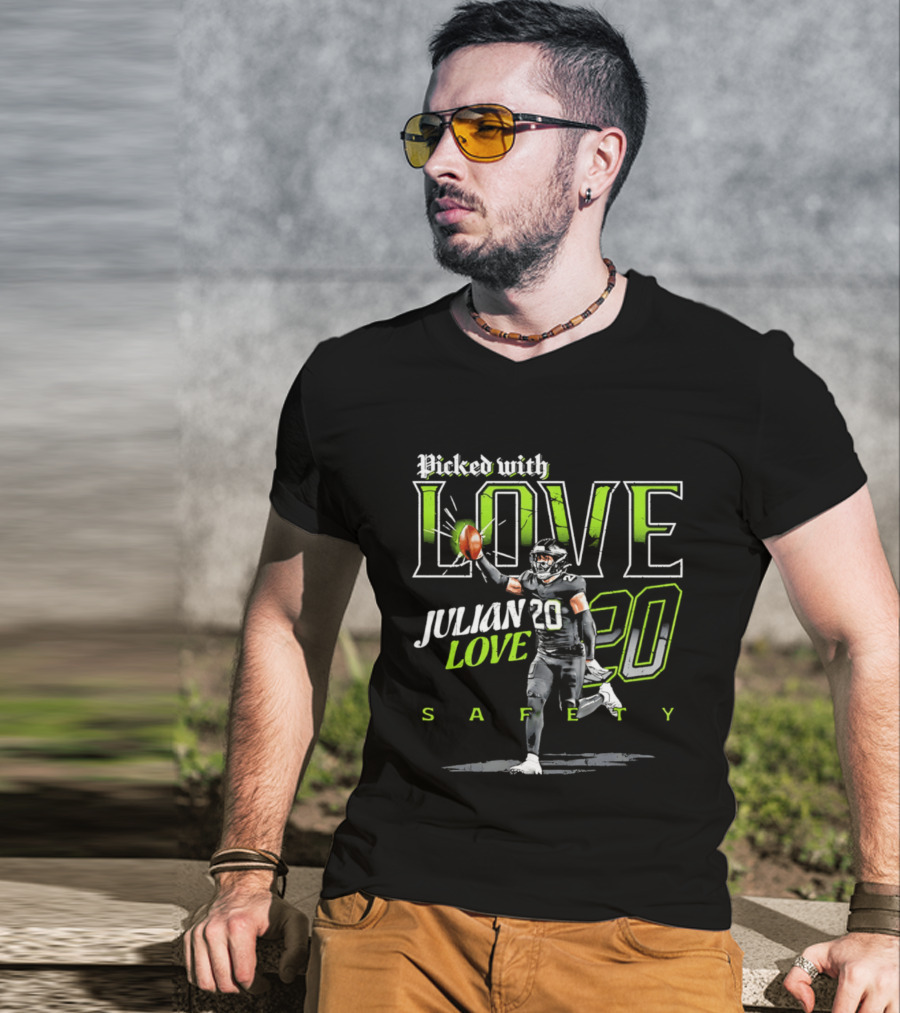 Picked With Love Julian Love 20 Seattle Safety T-Shirt