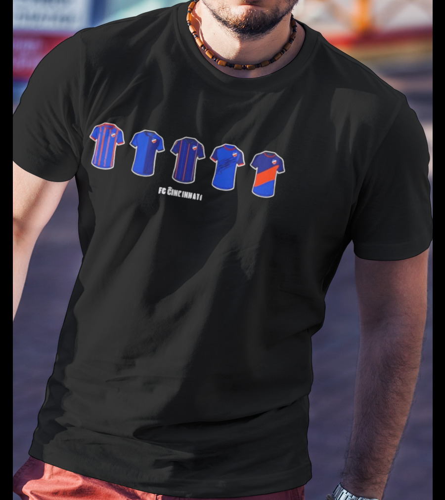 FC Cincinnati Jersey Evolution Retrospective T-Shirt