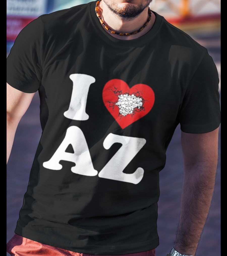 Gatecreeper I Heart Arizona Skull Heart T-Shirt