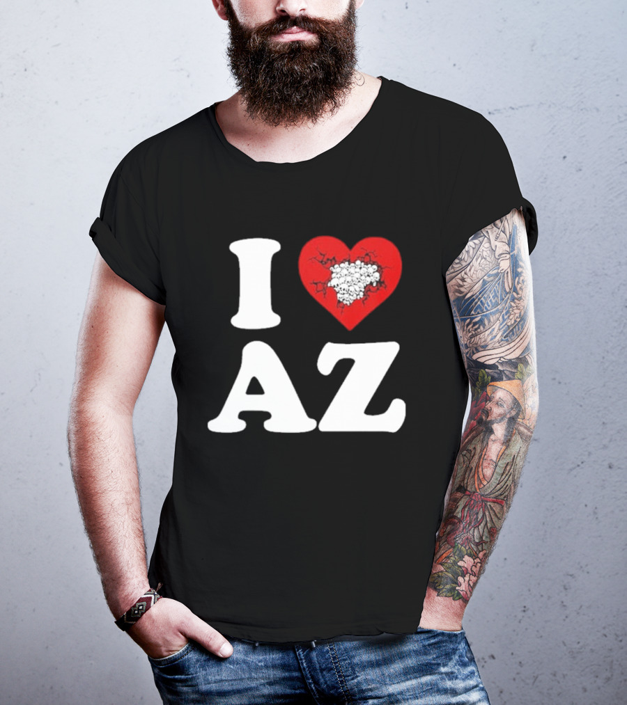 Gatecreeper I Heart Arizona Skull Heart T-Shirt