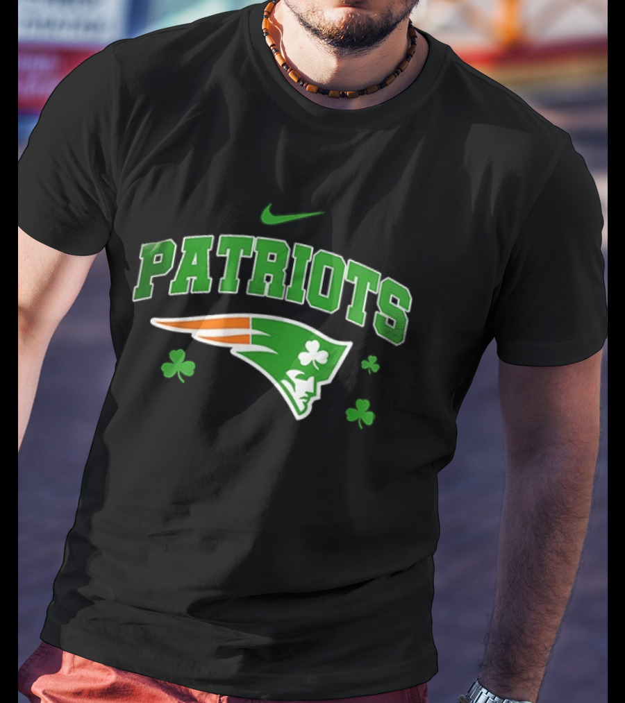 Patriots Irish Clover Green Shamrock Luck T-Shirt